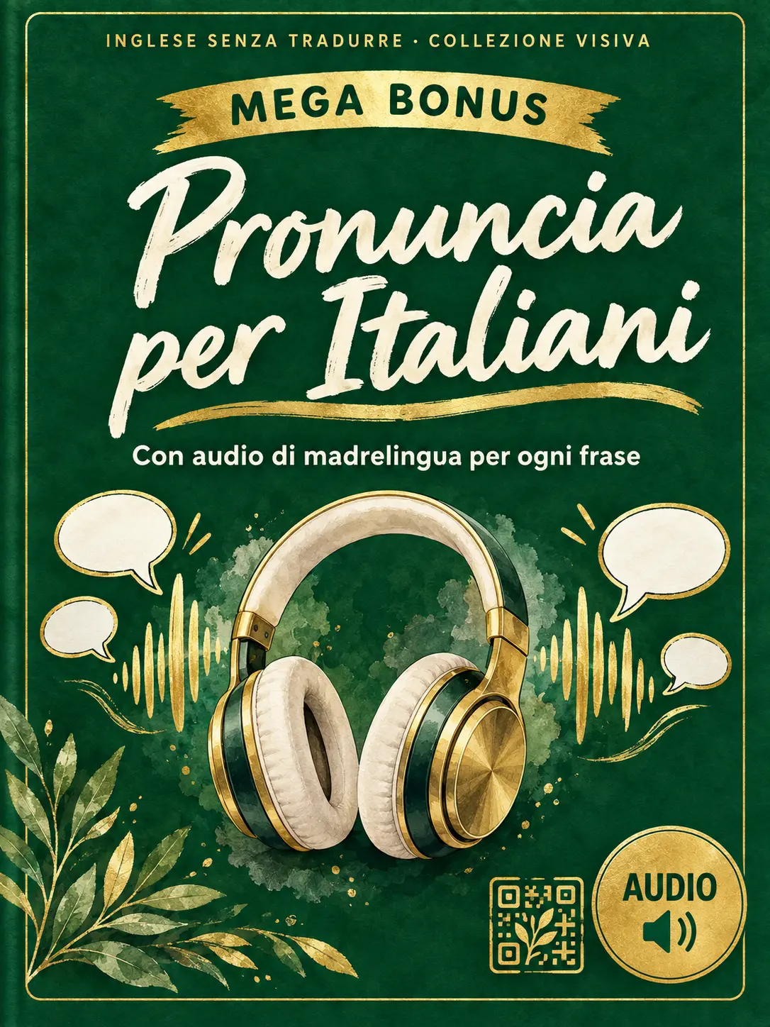 Copertina del bonus «Pronuncia per Italiani con Audio» di Inglese Senza Tradurre